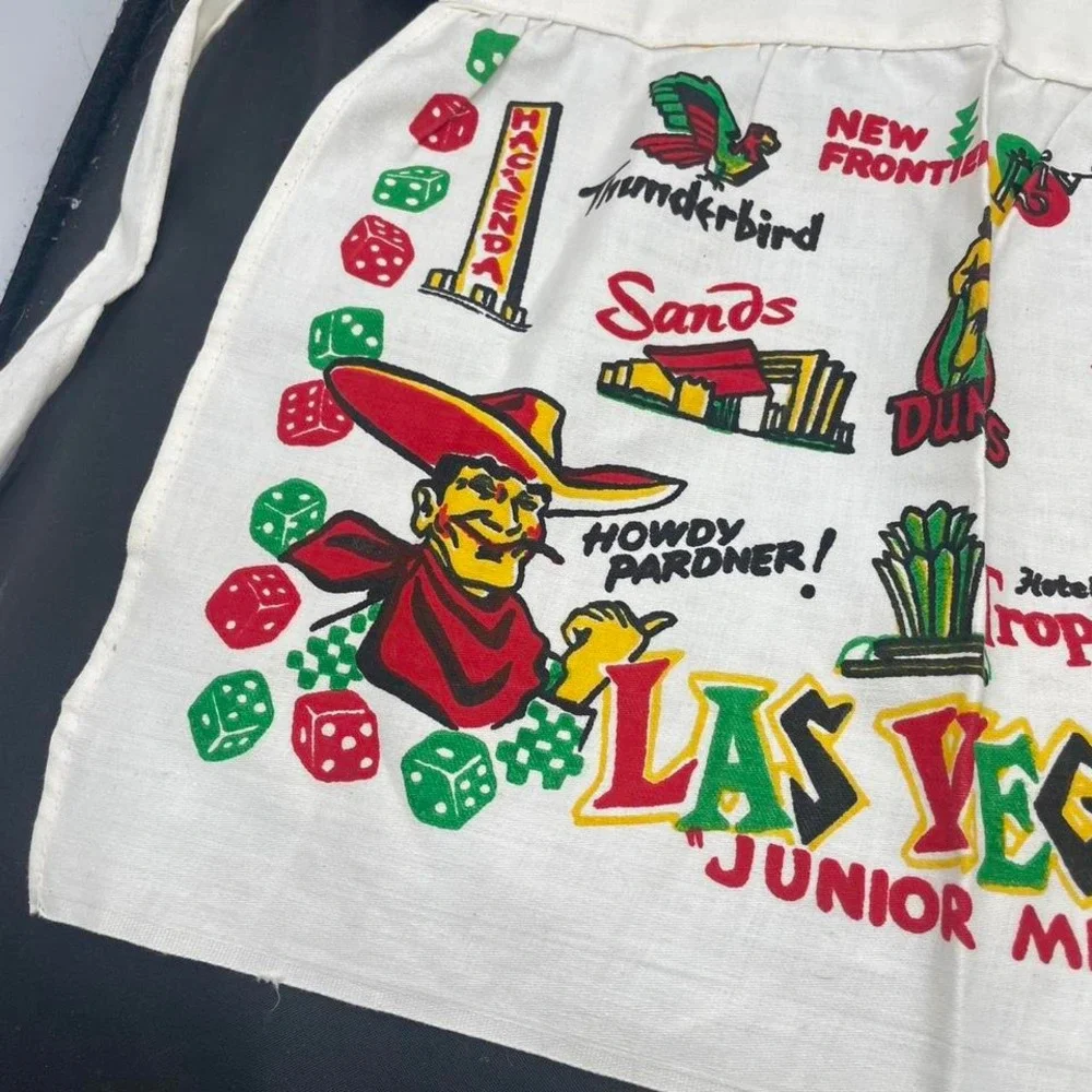 Rare Retro 1960's Junior Miss‎ Apron From Las Vegas(mcp27)
